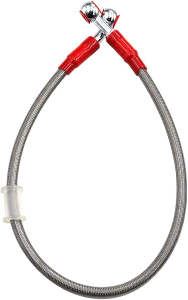 AHL ブレーキ ホース クラッチ オイル ホース メッシュホース 90CM 油圧 (シルバー) - 1
