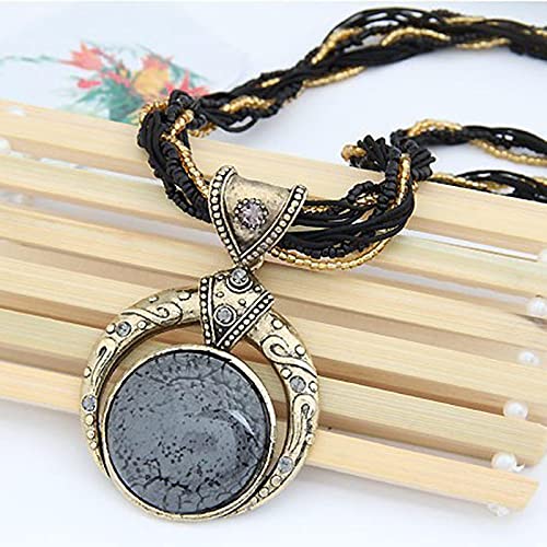 Collier vintage bijoux tendance au fini cristal pour une elegance intemporelle