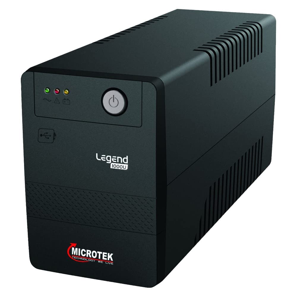 Legend 1000 Line Interactive UPS 1000VA/600W, Micro Processor Based UPS System, an Ideal Power Backup & Protection for Desktop PC & Home Office with 2 Years on Electronics & 1 year on Battery