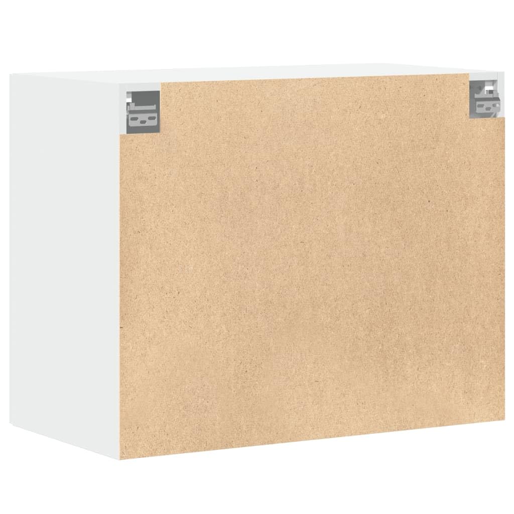 vidaXL Armario de Pared Madera de ingeniería Blanco 80x42,5x64 cm, Armario de Almacenamiento, Armario de Pared Colgante, Armario de Almacenamiento Flotante