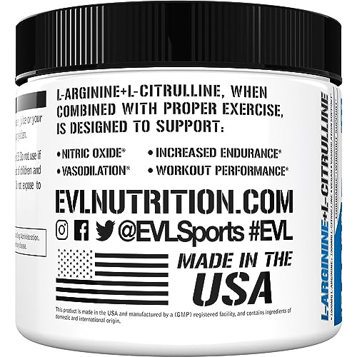 Evlution 818901029279 Nutrition L-Arginine + L-Citrulline - Endurance + Workout Performance Supplement thumb #3