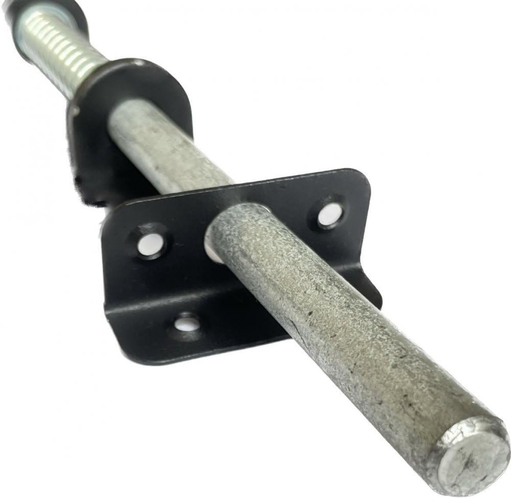 10 pestillos de puerta galvanizados 400 x 50 mm con mango de madera, cerrojo de alta calidad, perno redondo para puertas, armarios y puertas, fácil instalación, seguro y resistente, ideal para