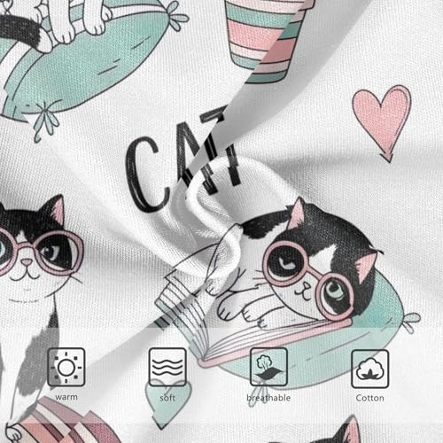 Cute Cartoon Black White Cats Girls Underwear Toddler 2t Cotton Girl Panties Cute Print Briefs Kids Undies3