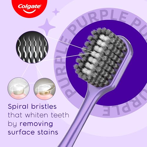 Image of Colgate Visible White Purple Toothbrush Pack of 2