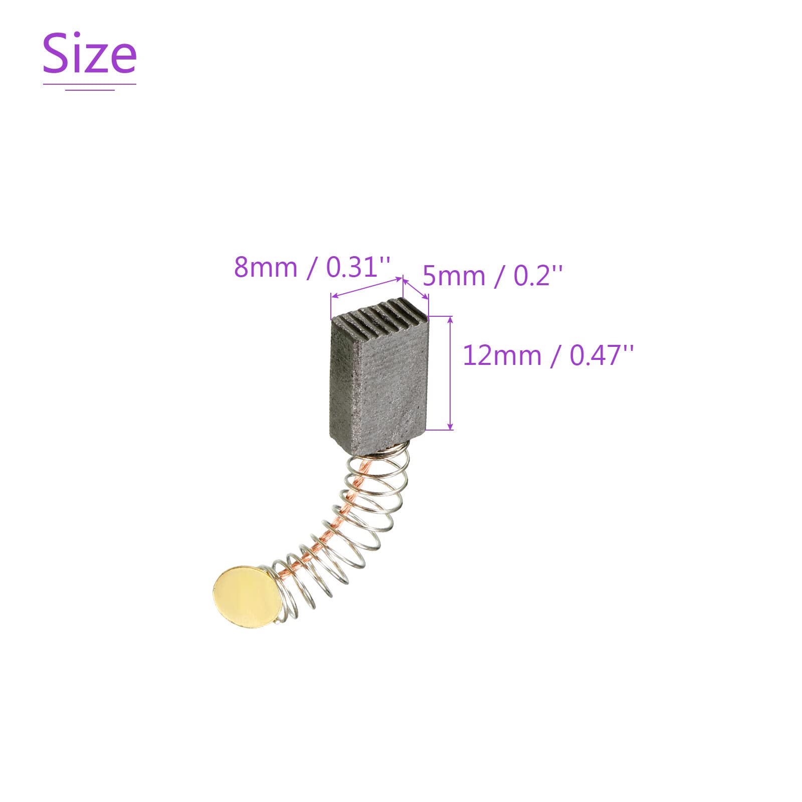 DMiotech 10 Set 12mmx8mmx5mm Carbon Brushes for Electric Motor - Image 4