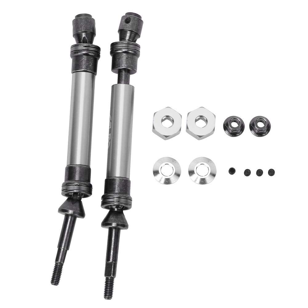 – RC Drive Shaft, 2Pcs Aluminium Alloy Steel 1:10 Scale Remote Control Crawler Car Drive Shaft RC Upgrades Parts Accessory for ECX 2WD 1/10 RC Hobby Car(Titanium)