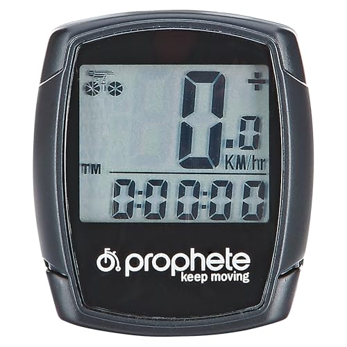 Prophete Fahrradcomputer Basic – 9 Funktionen, kabelgebunden, große Anzeige, wassergeschützt, einfache Montage, ideal für Freizeit und Alltag