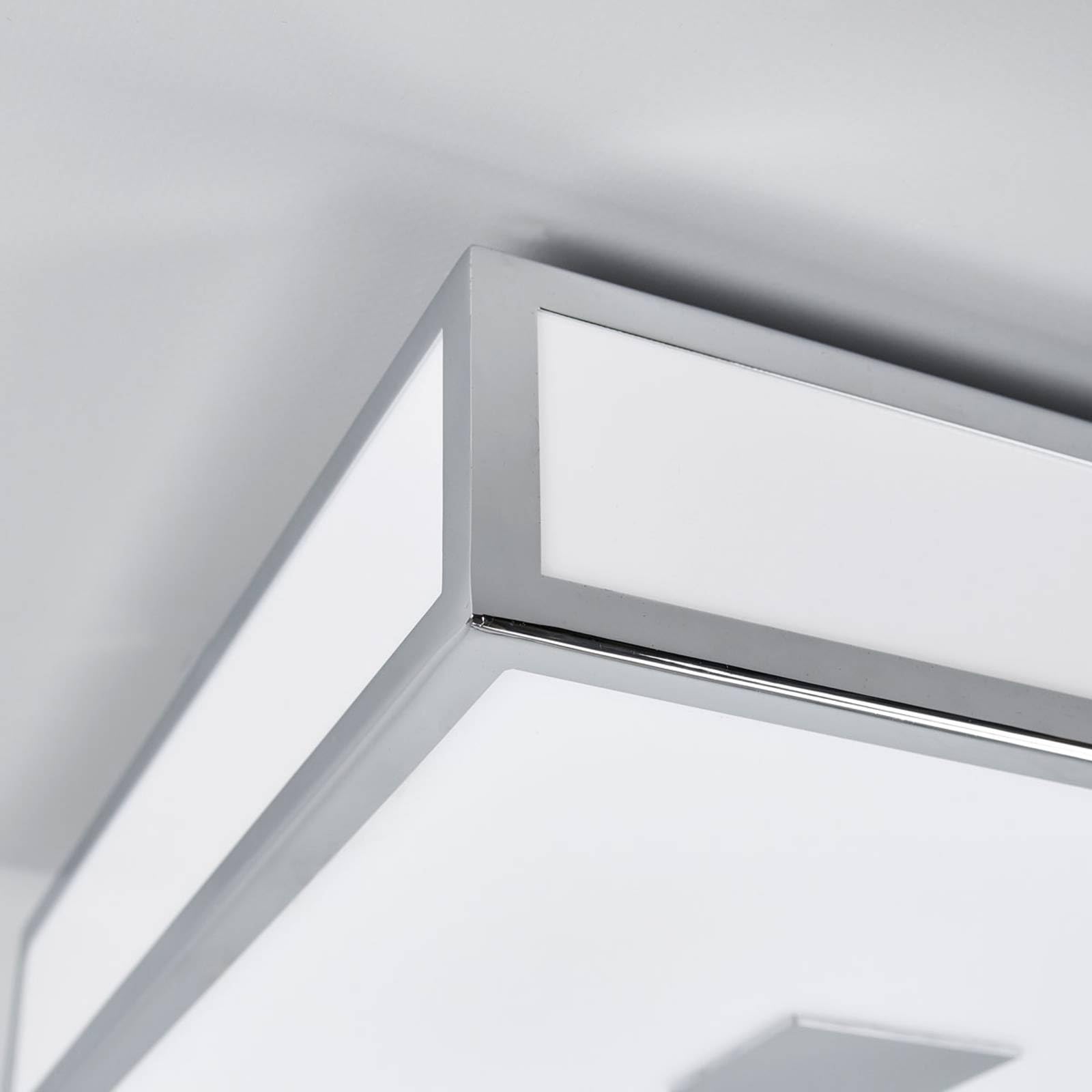 Lindby Plafonnier Salle De Bain Eniola à intensité variable (Moderne) en Argent e. a. pour de bain (à 2 lampes, E27) WC Luminaire Lampe Plafond Eclerage