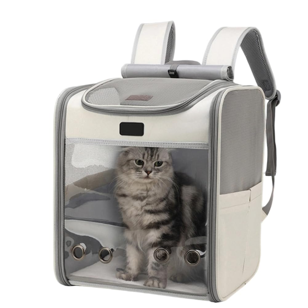 Mochila portátil para gatos de razas grandes y bolsa de transporte ventilada