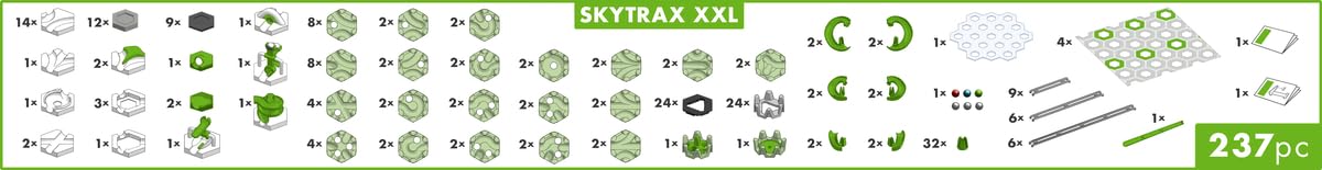 Ravensburger - Gravitrax - Action Set Skytrax XL +200 pièces - Circuit de Billes - Jeu de Construction créatif - Dès 8 Ans - 25960