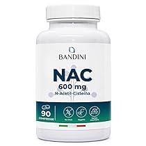 Bandini® NAC N-Acetil-Cisteina 600mg – 90 Compresse con Acetyl Cisteina – Fornitura 3 mesi – Altamente Dosato – Sostiene le Difese Immunitarie – Precursore del Glutatione – Senza Additivi & 100% Vegan