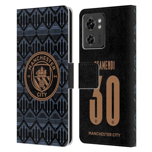 Head Case Designs Officially Licensed Manchester City Man City FC Nicolas Otamendi 2020/21 Players Away Kit Group 2 Leather Book Wallet Case Cover Compatible with Motorola Moto Edge 40