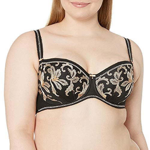 Fantasie Women's Sofia Underwire Padded Half Cup Bra, Black, 30G