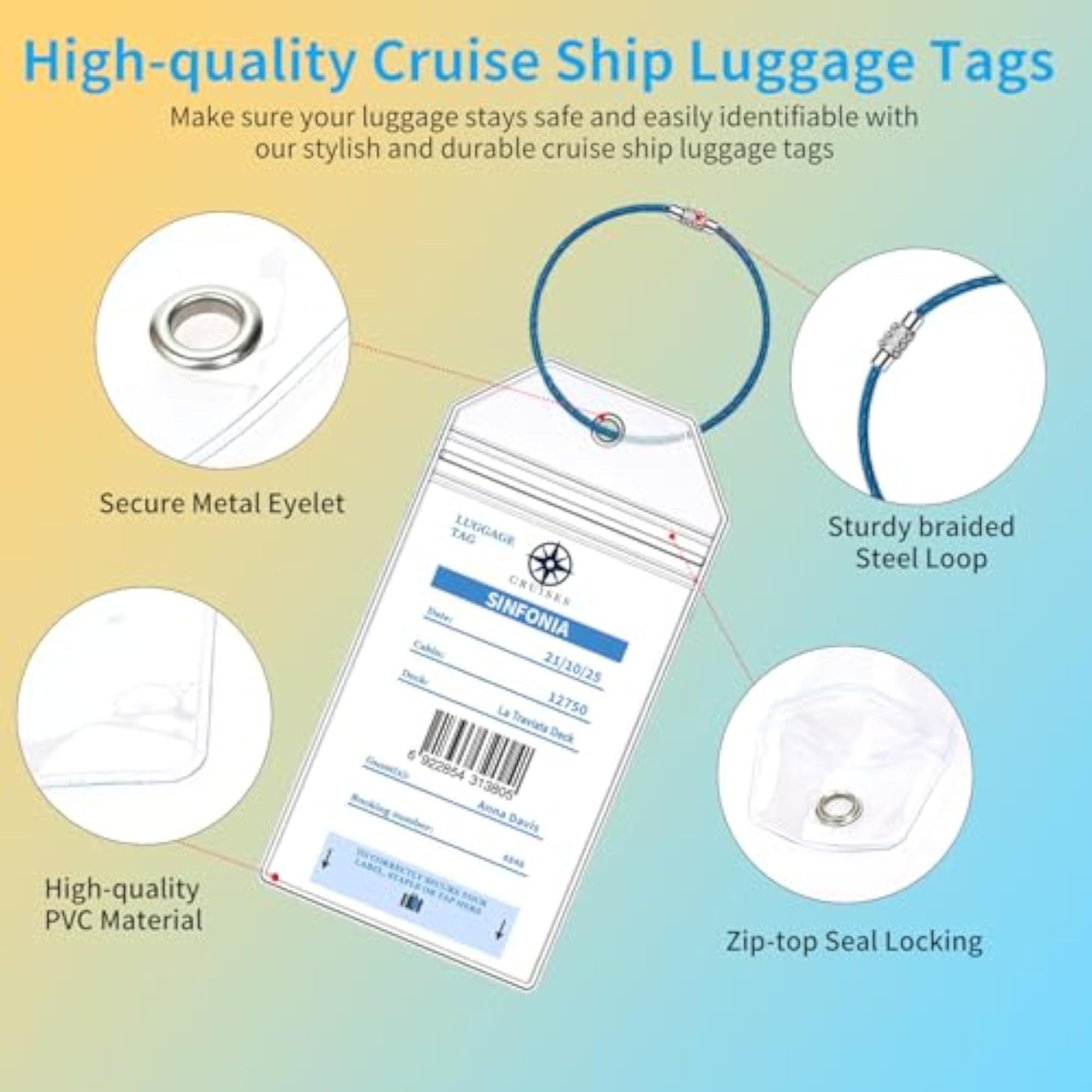 MSC Cruise Luggage Tag Holders