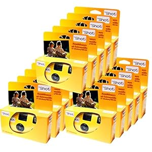 15 x Edition Photo Porst wegwerpcamera/bruiloftcamera/partycamera (27 foto’s, met flitser en batterijen).