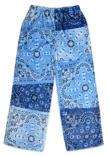 iscream Big Girls Silky Soft Bold Print Plush Fleece Pants - Bold & Boho Collection