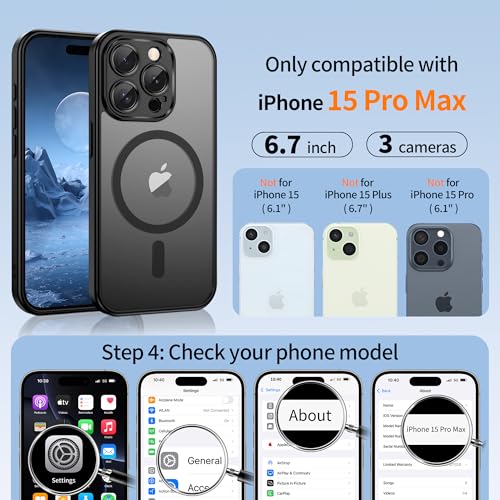 Coque antichoc iPhone 15 Pro Max robuste fine magsafe cordon protège écran rigide