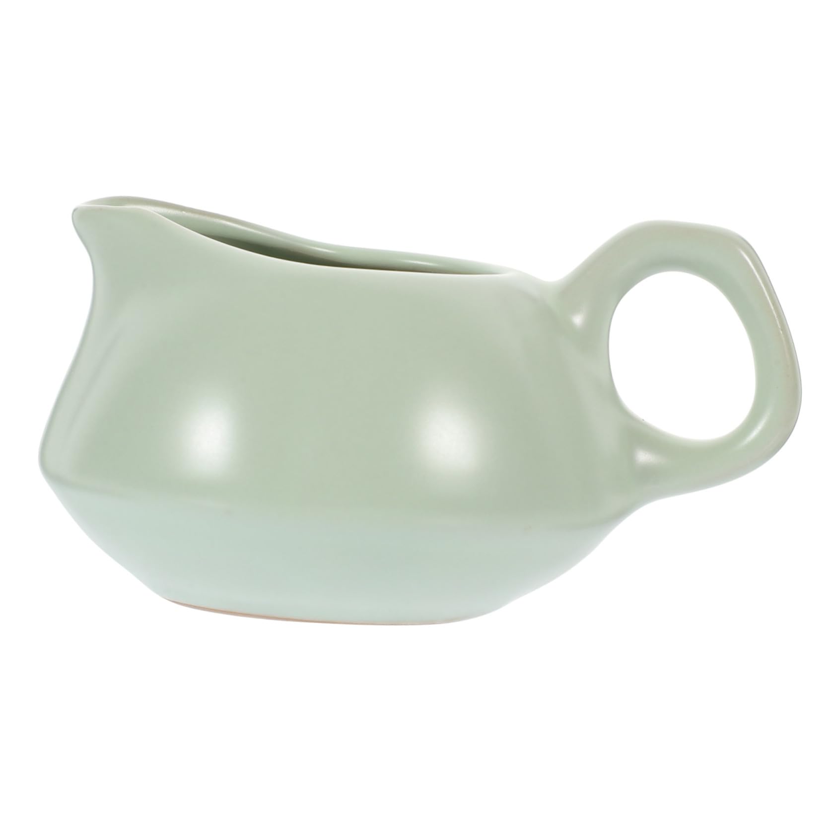 Veemoon Ceramic Milk Gravy Boat Sauce Pitcher for Condiments Elegant Serving Jug with Handle for Gravy Sauces Dressings Capacity