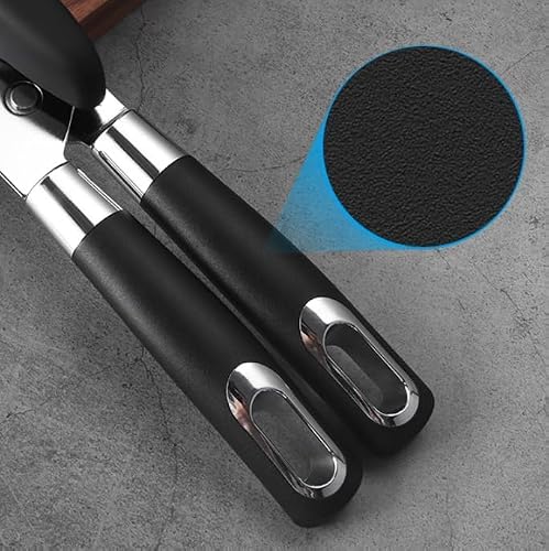 Icoget 2-In-1 Basics Multi-function Manual Can Opener, Stainless Steel and Black Ergonomic Handle Bottle Opener — view 5