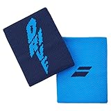 babolat pure aero 2018  Babolat MUÑEQUERA Logo Jumbo Azul