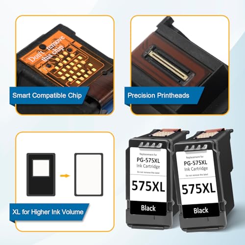 CARTRIGO PG-575XL czarne wkłady atramentowe do Canon PIXMA TS3550i, TS3551i, TR4750i, TR4751i, TR4751i – zamiennik do Canon 575 XL