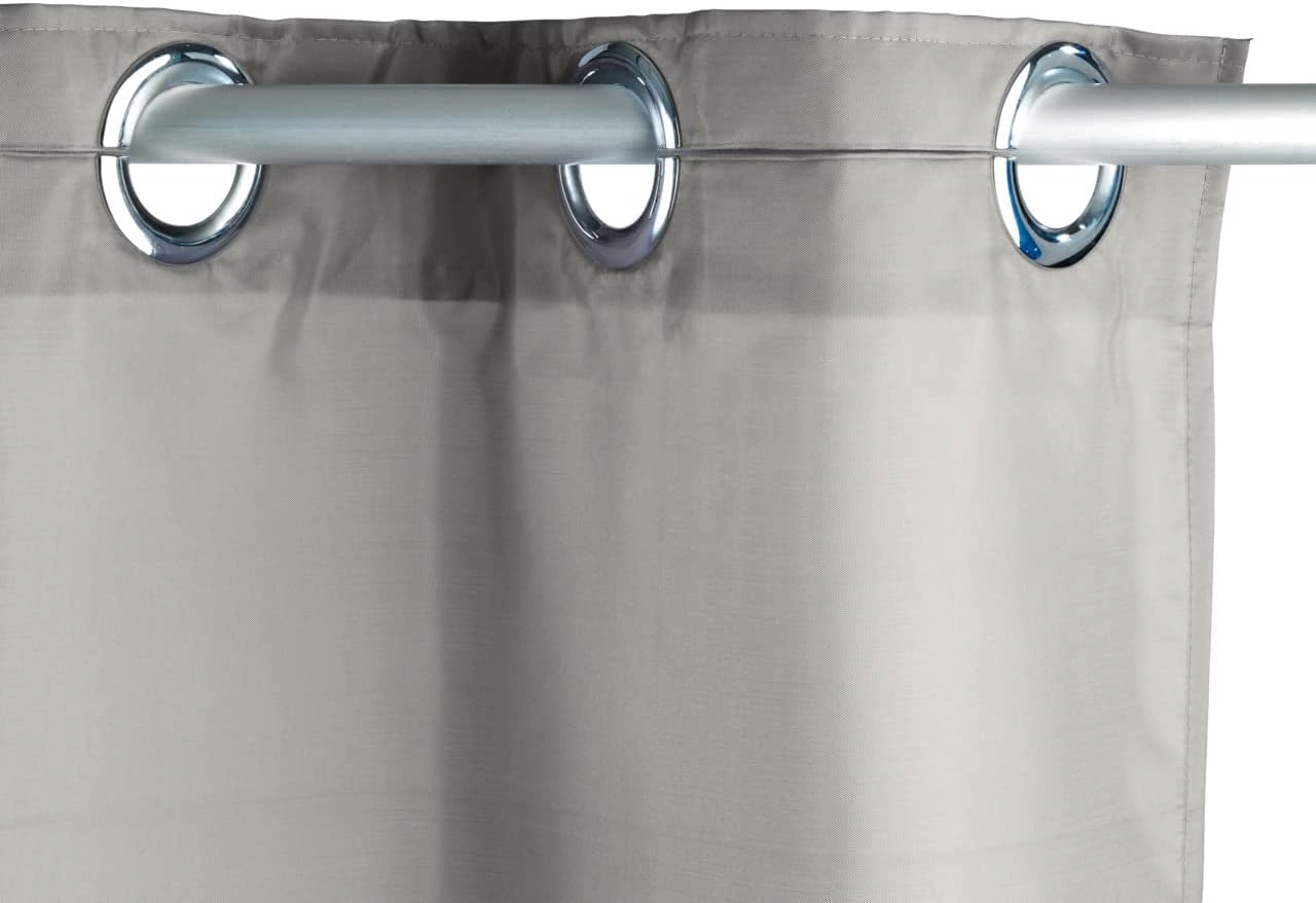 WENKO Rideau de douche Comfort Flex gris - lavable, Polyester, 180 x 200 cm, Gris