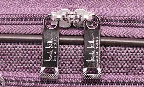 Nicole Miller Underseat Luggage Collection - Small Lightweight 15 Inch Under Seat Bag - Briefcase for Women - Carry On Suitcase with 2- Rolling Spinner Wheels (Cameron Lavender) - Thumbnail 2