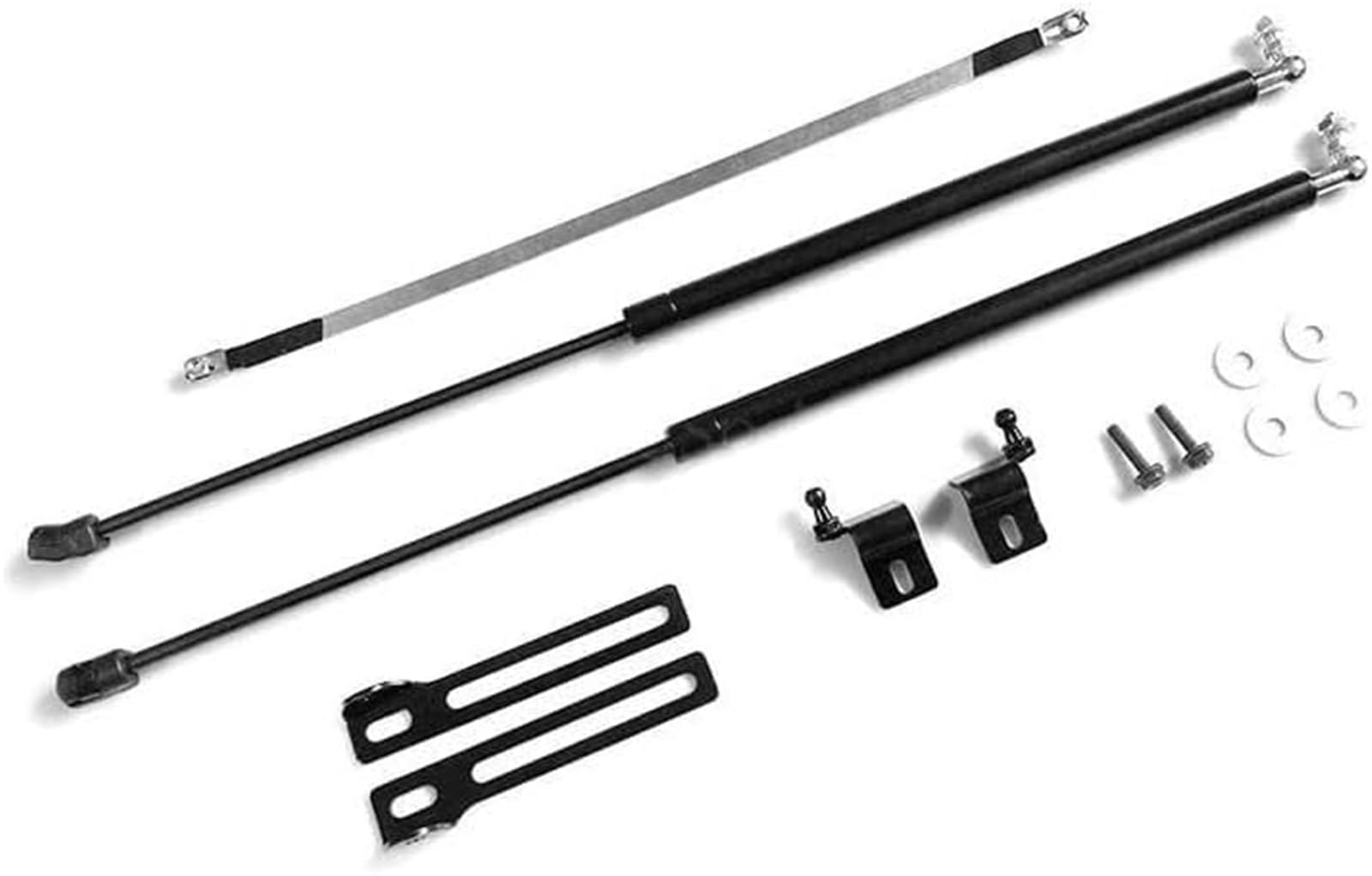 Amortyzator przedniej maski pojazdu Hydrauliczny drążek wsporczy, dla Highlander Xu50 2014-2019 Rozpórki podnośnika maski samochodu Sprężyna gazowa(BLACK Carbon Black)