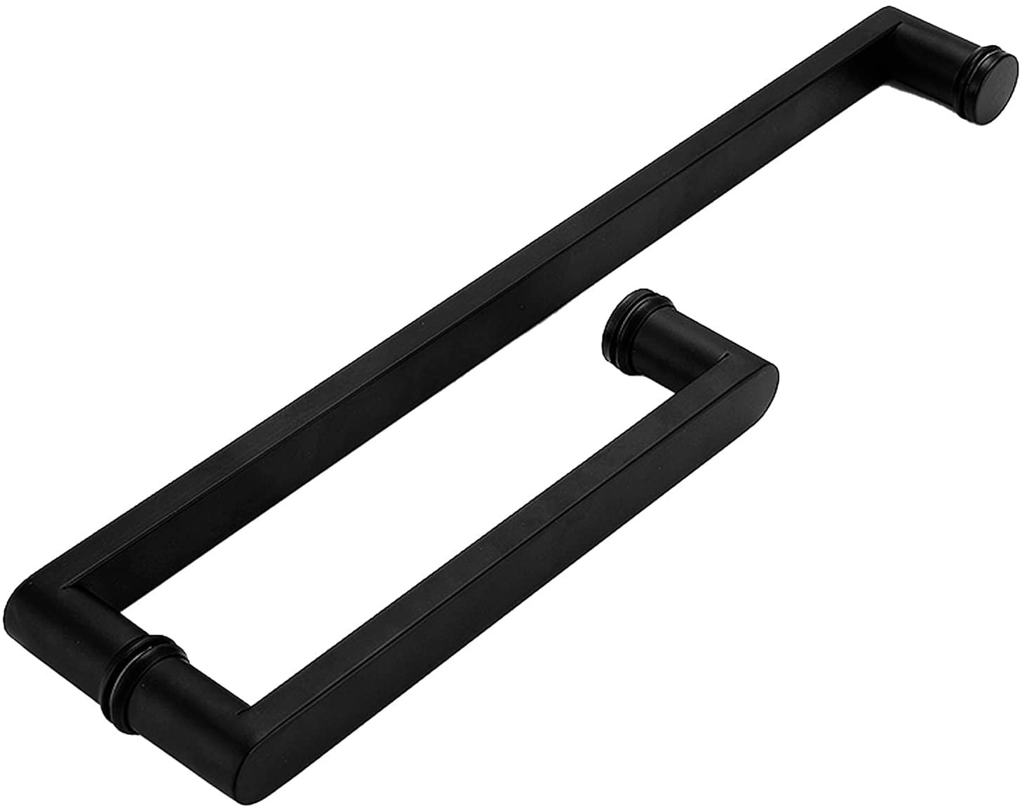 Poignée de porte de douche coulissante en acier SUS304 au design noir mat