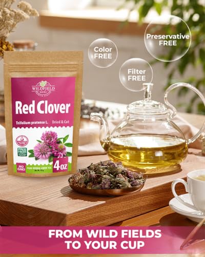 Image of 4 oz. Red Clover Tea Red Clover Herb Dried Blossom Flower Petals (Trifolium Pratense) - 113g Dried Cut Herb Bulk Herbal Tea Trebol Rojo