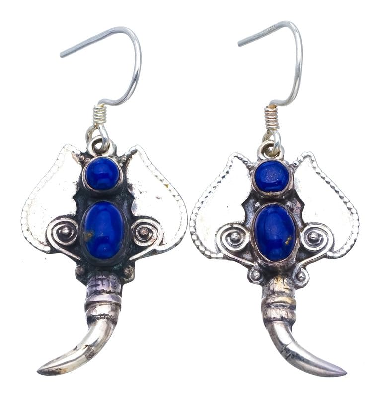 Boucles d'oreilles Lapis-Lazuli en argent, le cadeau fait main idéal
