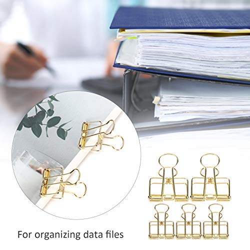 Junlucki Fichário vazado, clipes de andorinha, cores brilhantes para casa, escritório, organizador d