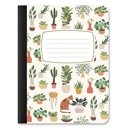 Studio Oh! Composition Book Duo 2-Pack - Plant Addict Hardback Notebook 7.5" X 9.75" - 160-Page College-Ruled Composition Books For Home, School, Office #TOP2