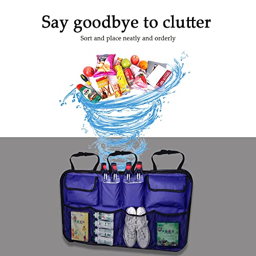 Asubha Car Trunk Organizer, Car Trunk Organizer Storage Bag, Super Capacity Car Organizer With 8 Pockets, Backseat Hanging Organizer For Suv, Truck, Mpv, Space Saving Expert (Blue) #TOP5