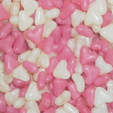 Pink and White Jelly Hearts (Strawberry and Vanilla) 1 Kilo Bag Cover