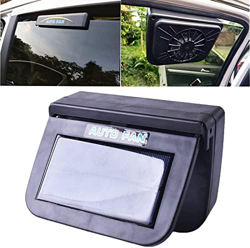 Solar Power Car Auto Air Vent Cool Fan Cooler Ventilation System Radiator Fan Exhaust Heat Fan Automobile Fan with Rubber (Style-C)
