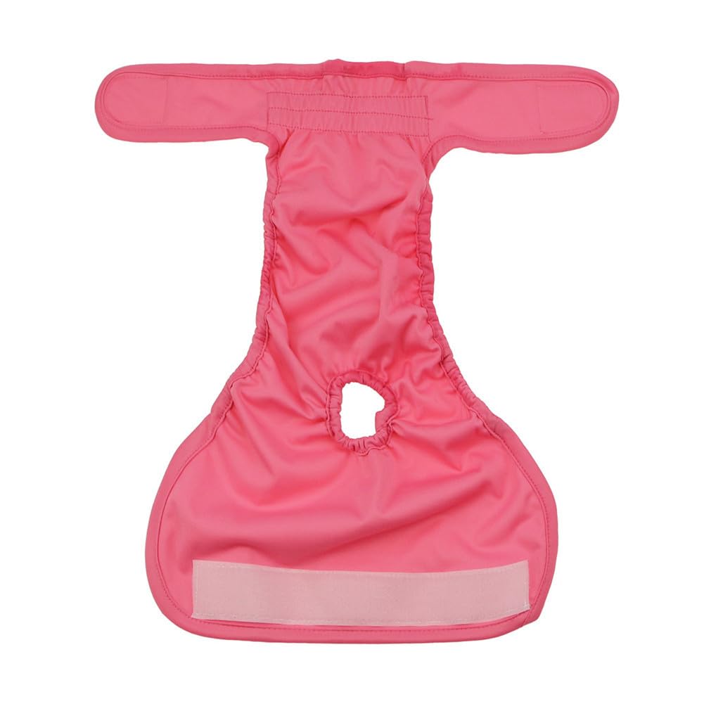 Treer Dog Nappies Female Breathable Soft Absorbent Pet Diapers Comfortable Puppy Sanitary Pants Durable Washable Period Pants for Pet Incontinence/Long Travels (L,Pink)