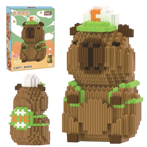 Fortivae Mini Bausteine Klemmbausteine Tiere Capybara, 1612 Pcs Vital Tennis Capybara Mikro Bausteine Spielzeug Kit, Geschenke Kinder 12+ Jahre Mädchen und Jungen