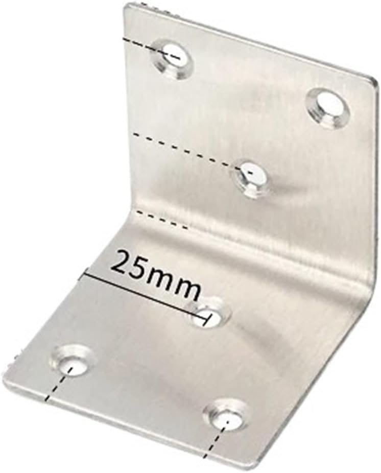 Bracket,Corner Bracket, 1 Pcs Thickened Stainless Steel Corner Code Fixed Table and Chair 90 Degree Right Angle Furniture Hardware Connector Accessories(38x30x30x1.5mm)
