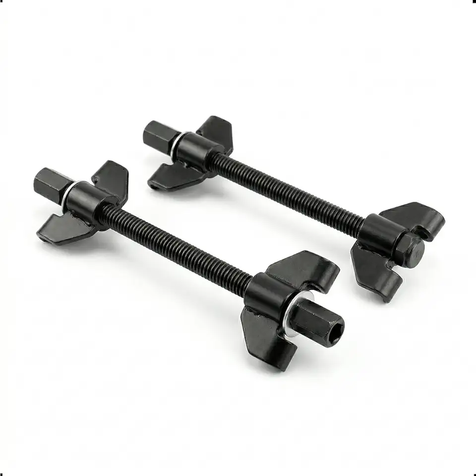 Encolhedor de Mola Suspensão Automotiva Par Reforçado FR0010 Feron em Aço Forjado Compressor Manual de Molas Helicoidais Universal para Amortecedor Carros e Utilitários Profissional