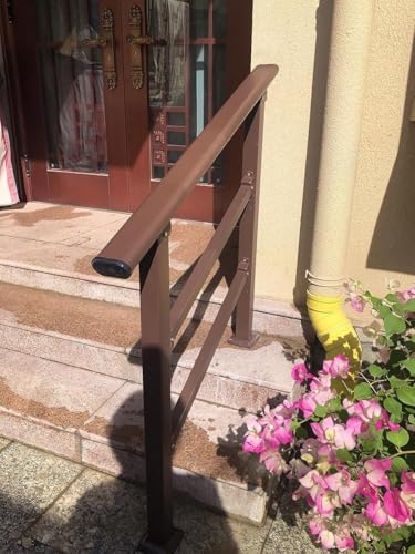 Pasamanos para escaleras exteriores que evita caídas en accesos de metal 2