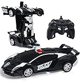 Onadrive Remote Control Car Transform Robot,1:18 Model RC Car Robot for Kids,Robot Deformation Car M