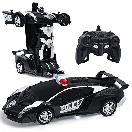 Onadrive Remote Control Car Transform Robot,1:18 Model Rc Car Robot For Kids,Robot Deformation Car Model Toy Gift For Children,One Button Transformation & Realistic Engine Sounds #TOP7