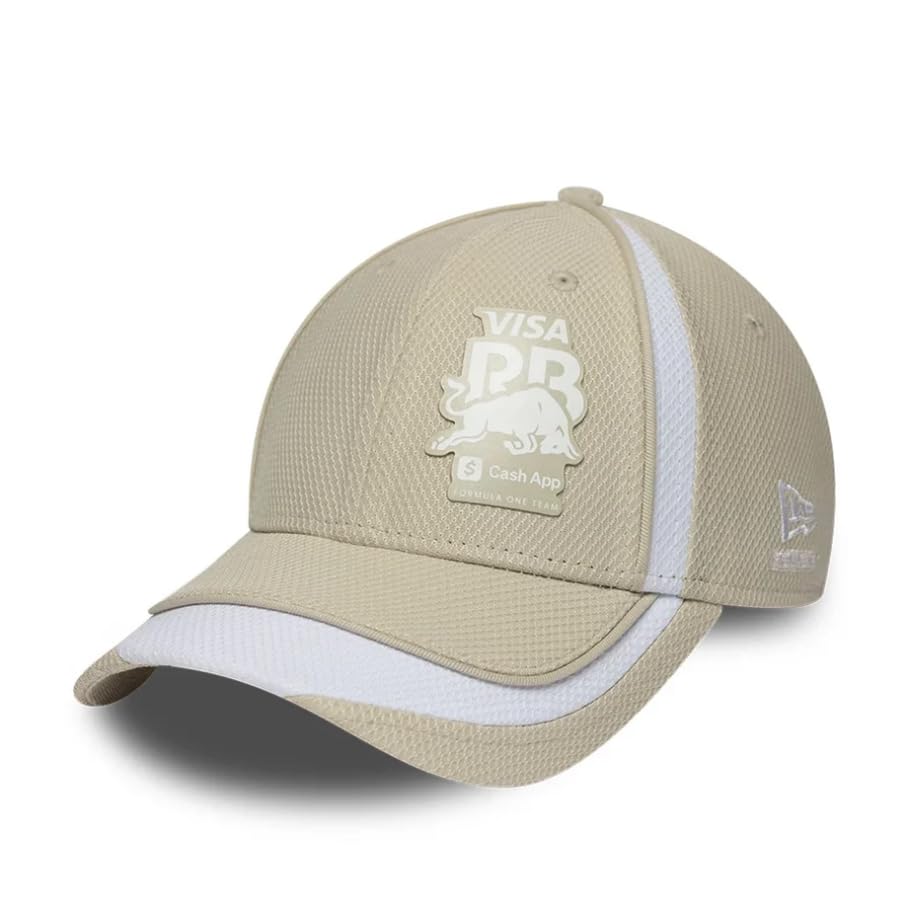 Casquette F1 Visa Cash App Racing Bulls 2026 : design premium beige d'édition spéciale de course
