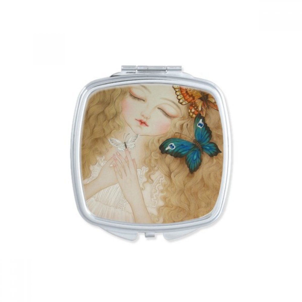 Miroir de poche mignon cadeau idéal pour femme motif peinture chinoise