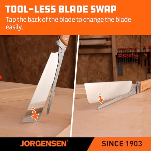 JORGENSEN Replacement Blade for 9.5 Inch Pro Pull Saw, SK5 Steel Blade, Tool-Less Quick Change, 21 TPI Cross Cut Woodworking Blade for Hardwood, Softwood by Jorgensen - Image 5