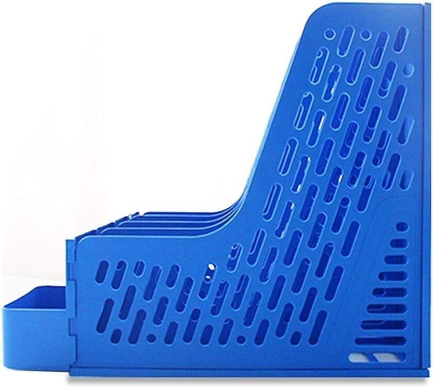 Lar Capaci - Portapenne multifunzione da scrivania, 4 scomparti, per ufficio, casa, ufficio, colore: blu