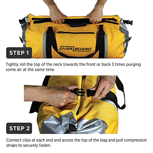 OverBoard Waterproof Classic Duffel Bag, Black, 130-Liter