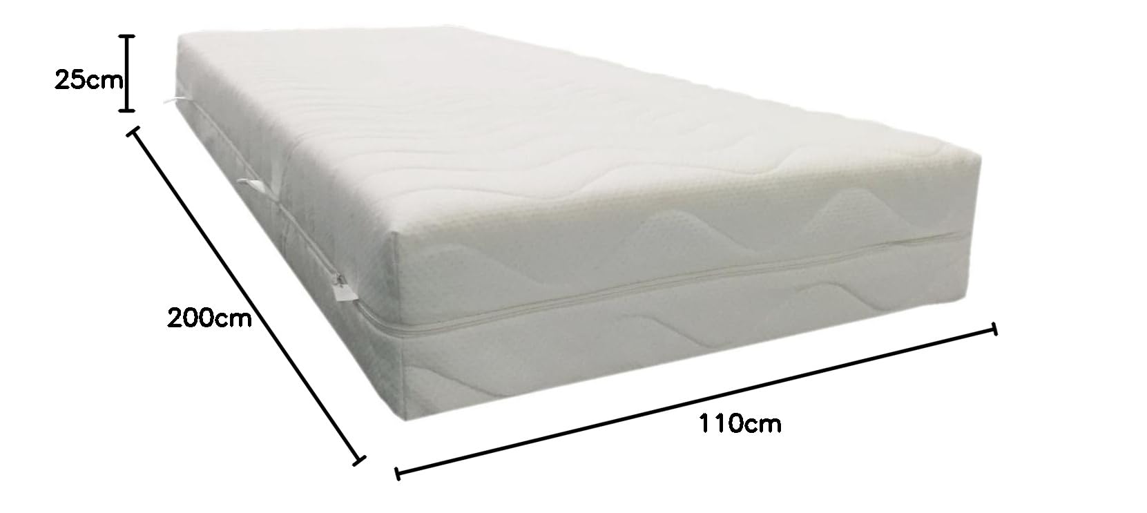 MATELAS PAMIĘCI PAMIĘCI O KSZTAŁCIE "MARTHE ALOE LUXUS" GRUBOŚĆ 25 cm, DWA WARSTWA, PŁYTKA PAMIĘCI O KSZTAŁCIE 4,5 CM SWEETKOMFORT, WSKAZÓWKI EFEKT MASAŻU, GRUBOŚĆ WATERFOAM 20CM Extra WAS ATERFOAM DS