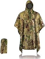 Vista 11 de Poncho de lluvia de camuflaje, abrigo impermeable multiusos